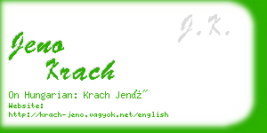 jeno krach business card